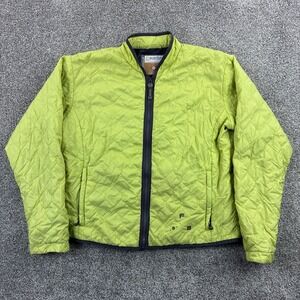 Burton Formula Jacket Women's Large Lime Green Quilted Full Zip Puffer Snowboard